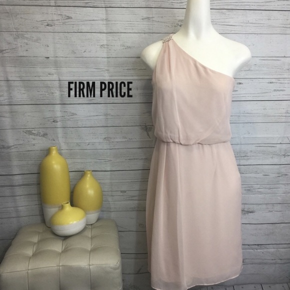 Adrianna Papell Dresses & Skirts - Adrianna Papell 6 blush pink one shoulder dress